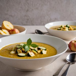 Soupe à la courgette et au curry
