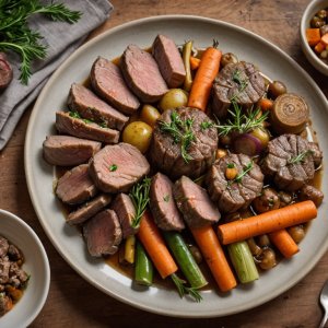 Souris d'agneau et petits légumes croquants