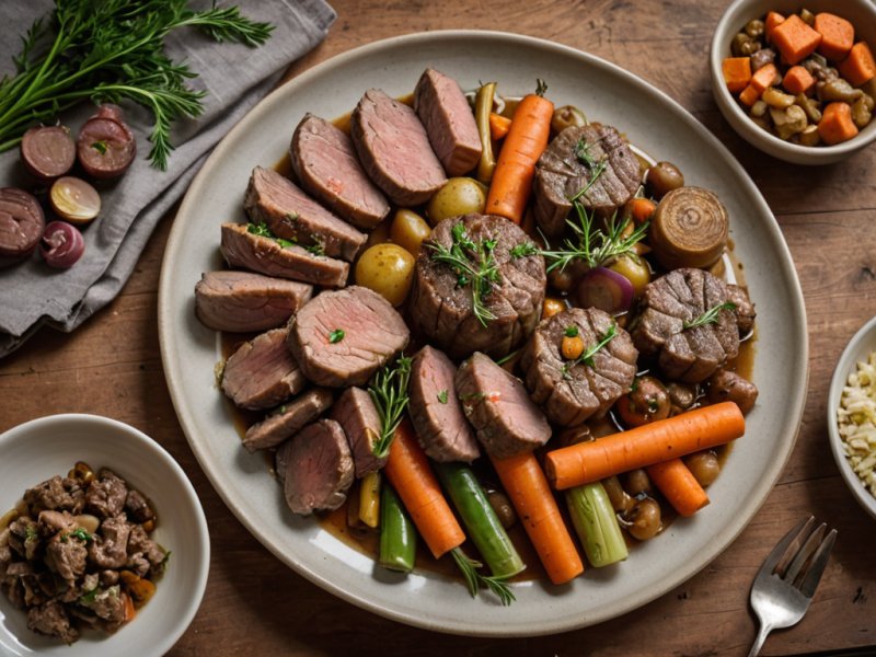 Souris d'agneau et petits légumes croquants
