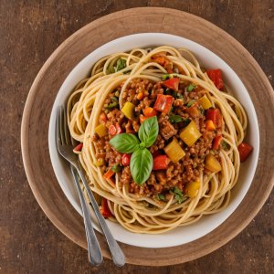 Spaghetti aux légumes d'été