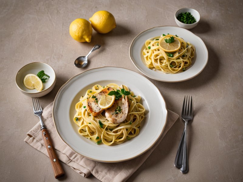 Tagliatelles au citron et à l'artichaut