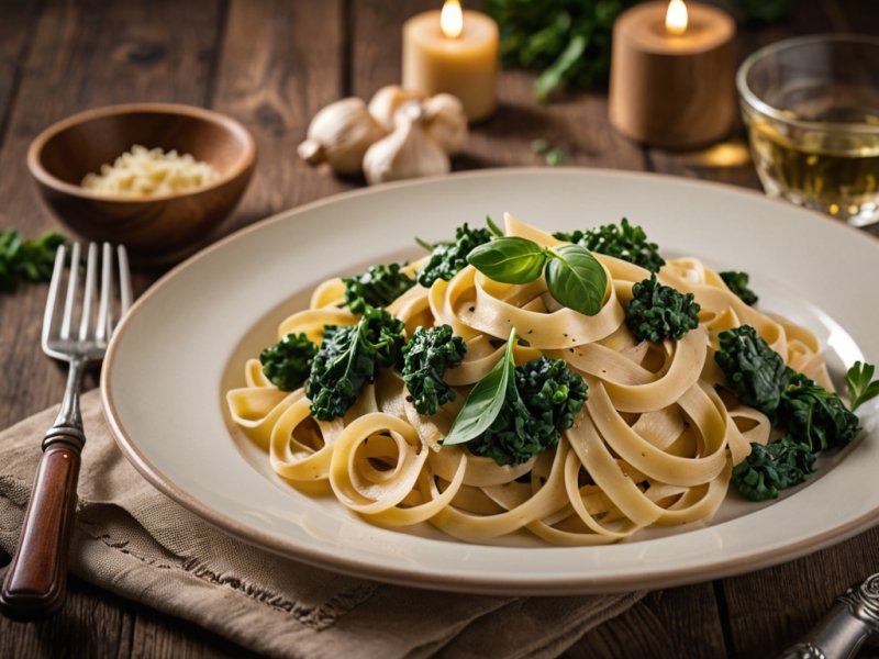 Tagliatelles aux épinards