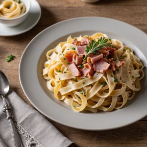 Tagliatelles à la crème de poireaux