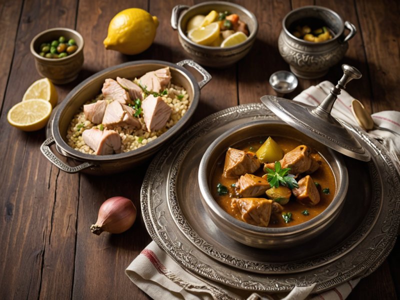 Tajine aux 2 viandes et citrons confits