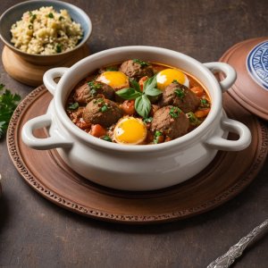 Tajine de keftas aux oeufs