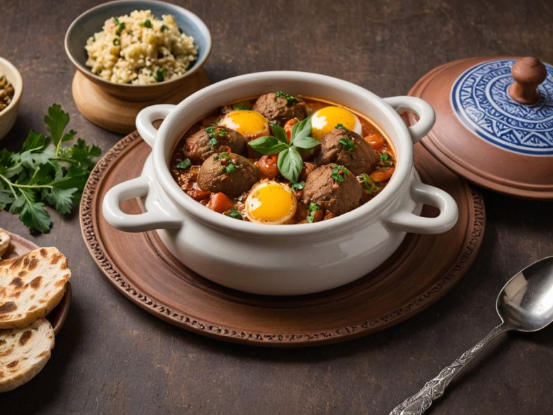 Tajine de keftas aux oeufs