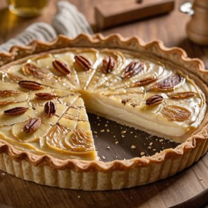 Tarte au brie et aux poireaux
