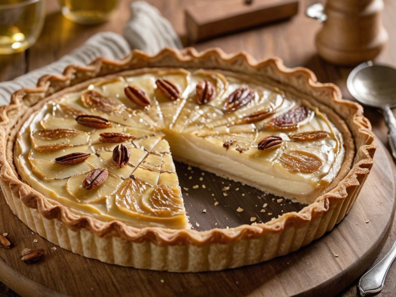 Tarte au brie et aux poireaux