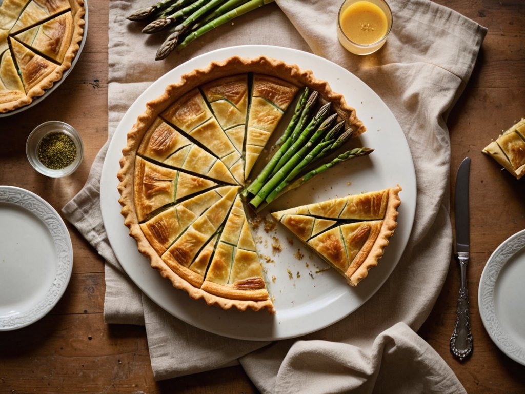 Tarte aux asperges vertes