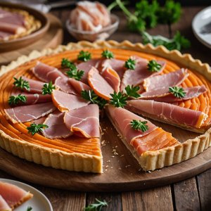 Tarta de zanahorias y jamón