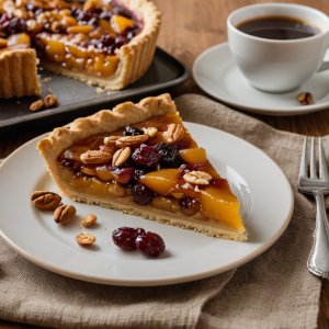 Tarte aux fruits secs et à la confiture d'abricots