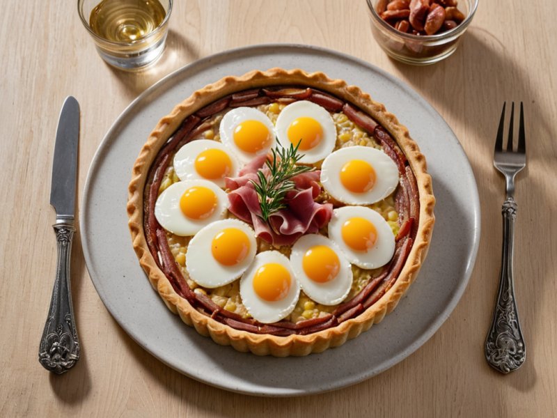 Tarte aux poireaux, lardons et beaufort