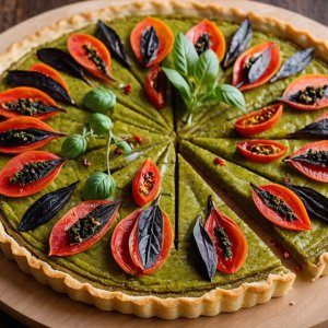 Tarte aux poivrons et pesto