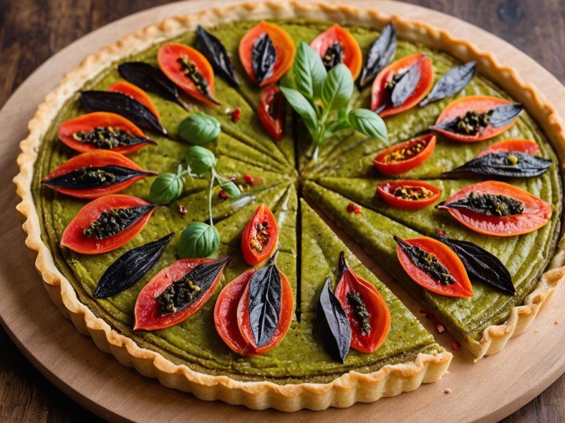 Tarte aux poivrons et pesto