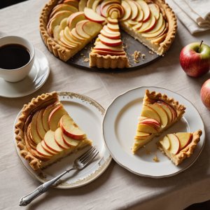 Tarte aux pommes et au fromage blanc