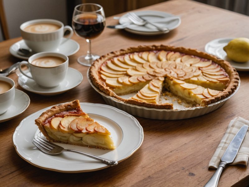 Tarte aux pommes gratinée