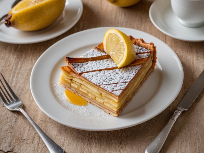 Tarte aux pommes râpées et citron