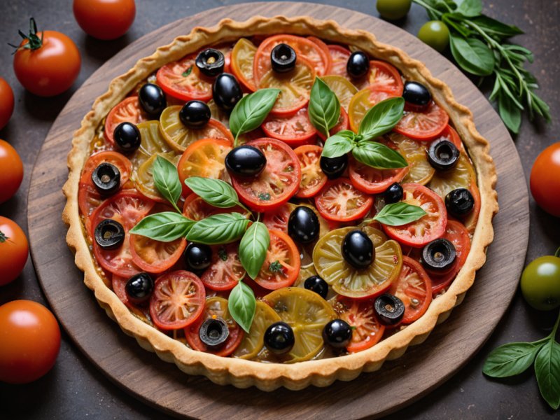 Tarte aux tomates confites à la provençale