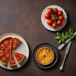 Tarte aux tomates et comté