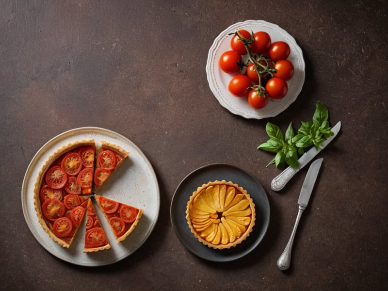 Tarte aux tomates et comté