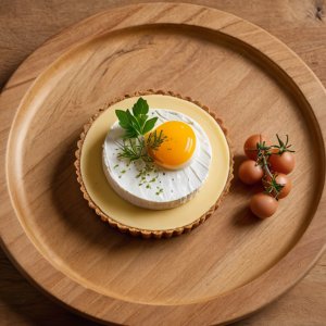 Tarta de queso fresco y lechuga