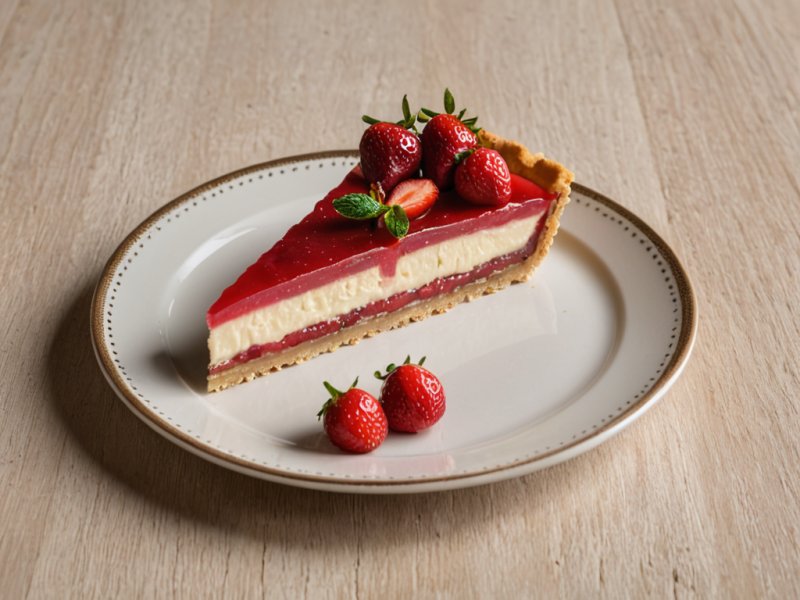 Tarte glacée aux fraises
