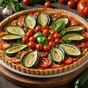 Tarte légère courgette tomate