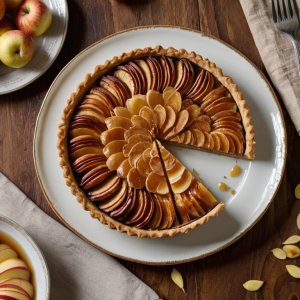 Tarte pommes noix miel