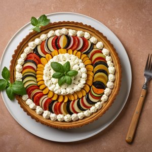 Tarte ratatouille et chèvre