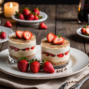 Tiramisu vanille et liqueur de fraises