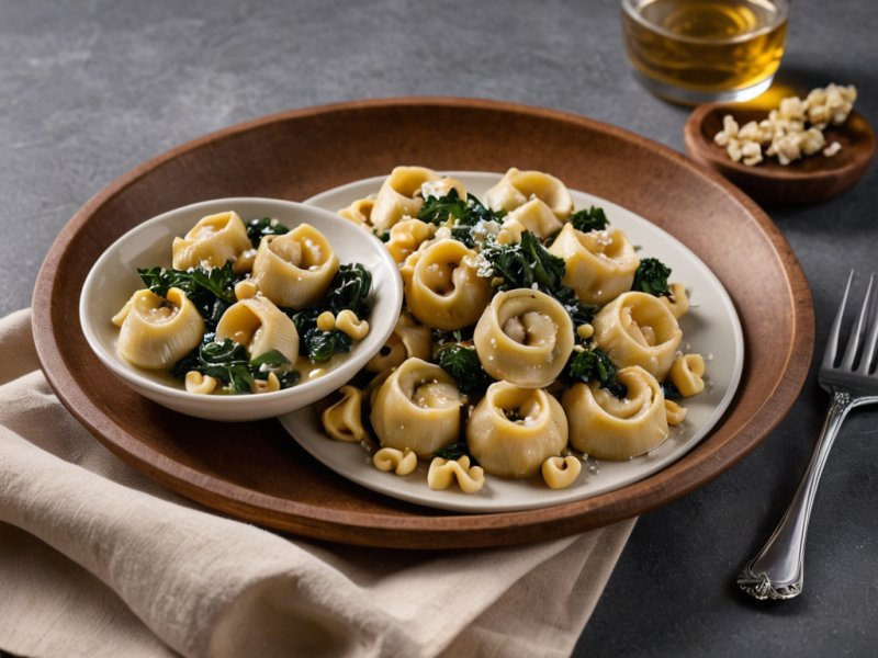 Tortellinis aux épinards et gorgonzola