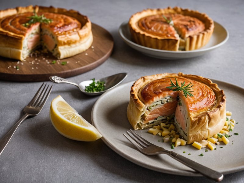 Tourte de saumon aux endives