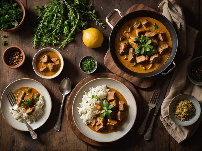 Travers de porc Miel Curry