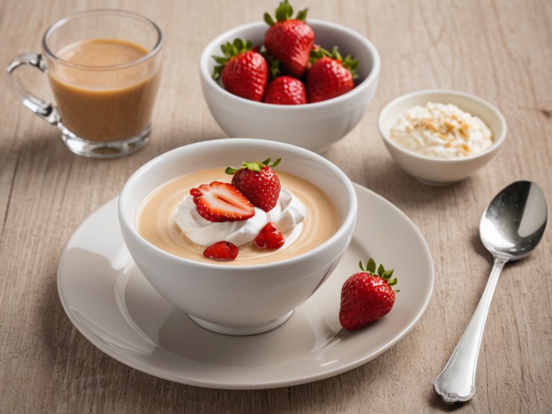 Verrine aux fraises et yaourt