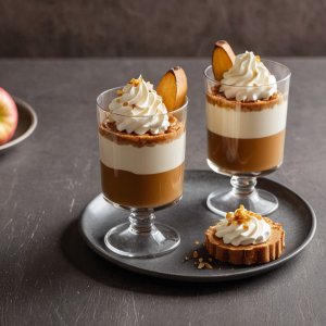Verrine caramel, pommes et chantilly