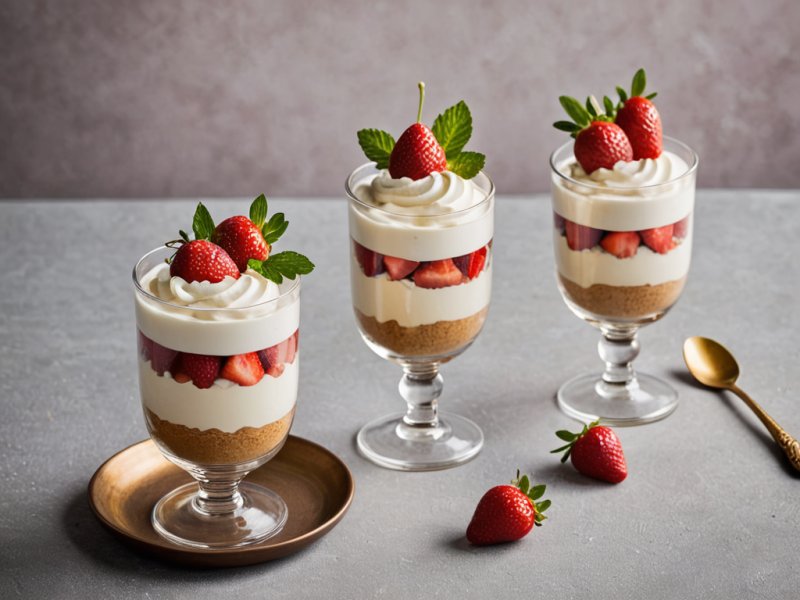 Verrine fraise, spéculoos et mascarpone