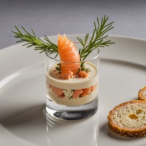 Verrine saumon amande