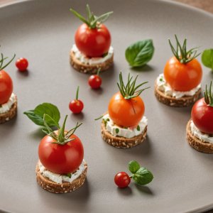 Verrines aux betteraves, tomates et chèvre