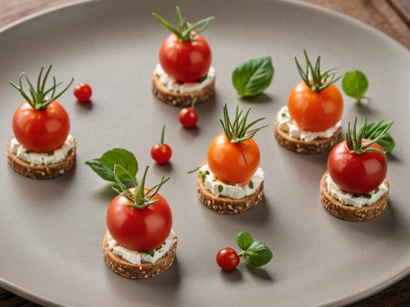 Verrines aux betteraves, tomates et chèvre