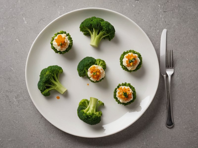 Verrines chou-fleur/brocoli