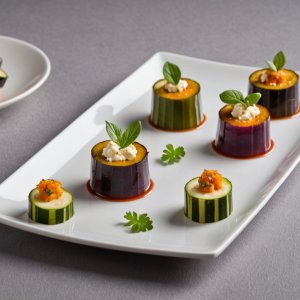 Verrines de légumes d'été