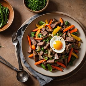 Wok de bœuf aux légumes