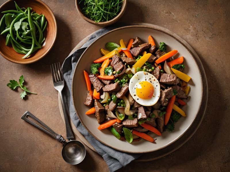 Wok de bœuf aux légumes