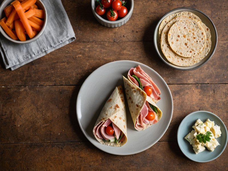 Wrap Jambon Fromage Frais Crudités