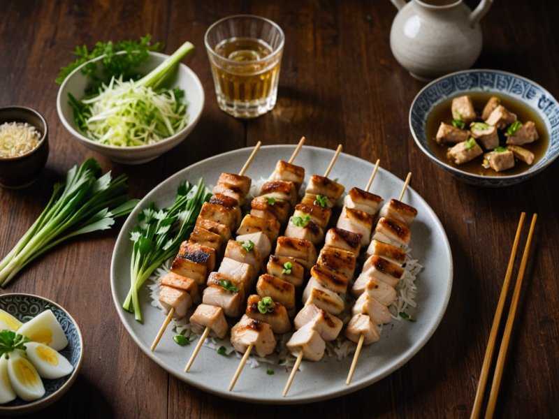 Yakitori (brochettes de poulet)