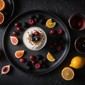 Kéfir de fruits pétillant dans une bouteille en verre