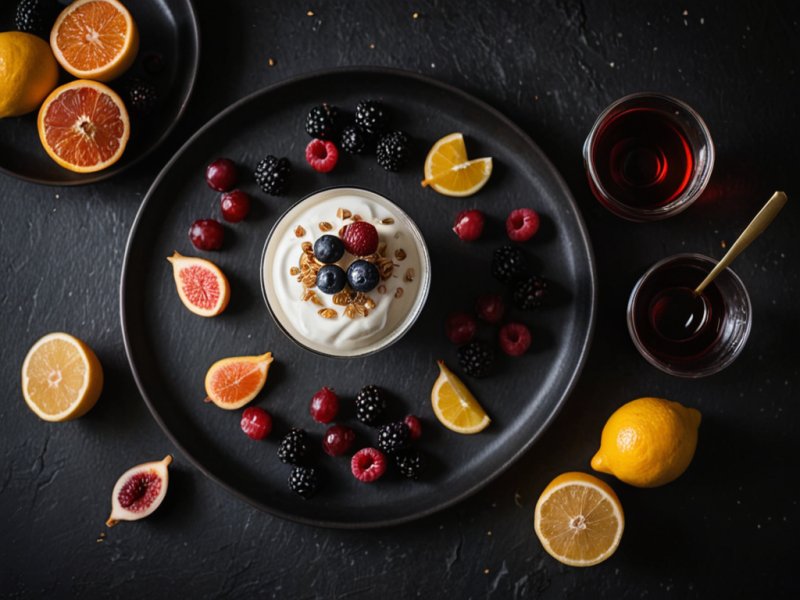 Kéfir de fruits pétillant dans une bouteille en verre