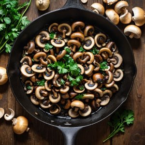 Poêlée de champignons à l'ail et persil