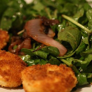 Pan-fried Brie with Endive