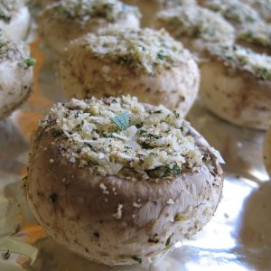 Champignons farcis au jambon